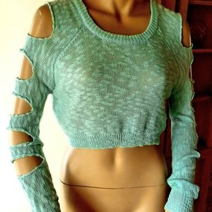 Crop Top w/ cutouts NWOT